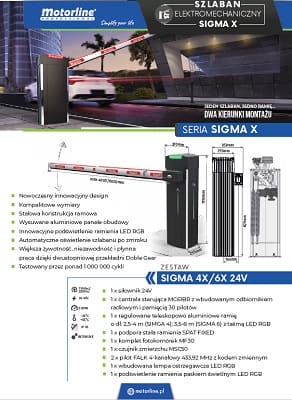 Szlabany Motorline Sigma X